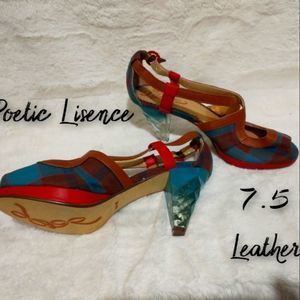 Poetic Lisence boho open toe leather sandals 7.5